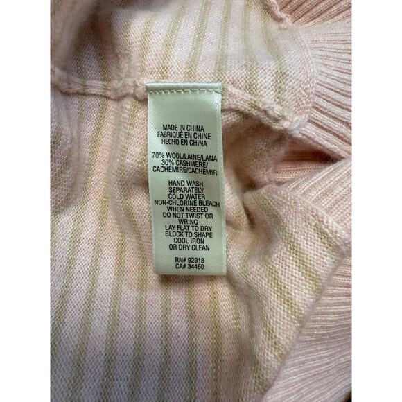 Juicy Couture Pink and Gold Stripe Open Front Cashmere Sweater - Picture 7 of 9